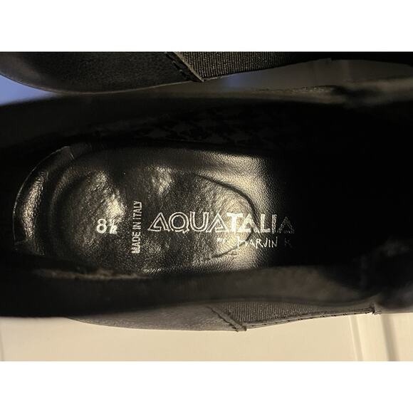 Aquatalia Italy Women's Fionna Chelsea Boots Size 8.5 Waterproof Gray Leather - Picture 4 of 10